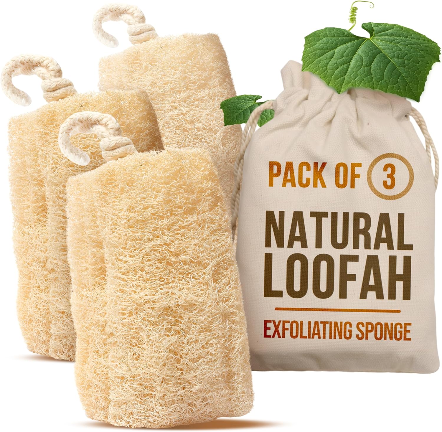 CraftsOfEgypt Luffa Body Scrubbers