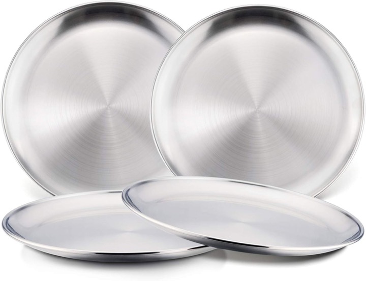 HaWare Stainless Steel Kids Plates