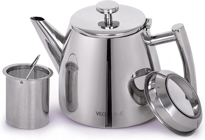 VeoHome Stainless Steel Tea Pot with Infuser