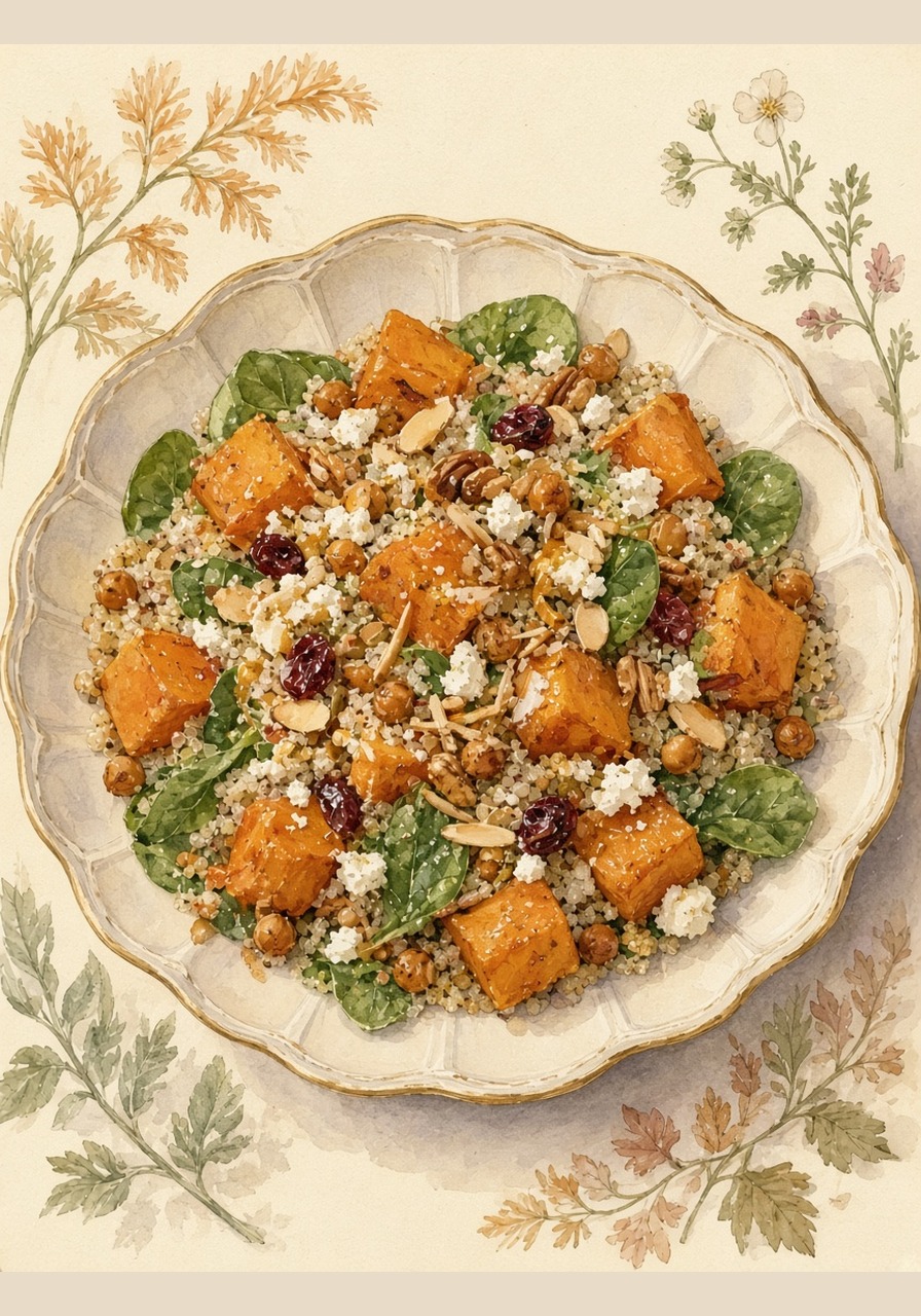 Harvest Grain Bowl with Pumpkin Vinaigrette